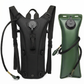Padded shoulder strap detail with hose clip near the collarbone