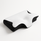 Close-up of the raised neck contour on the memory foam cervical pillow