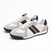 Men's Retro Low-Top Sneakers, Suede Panels and Side Stripe