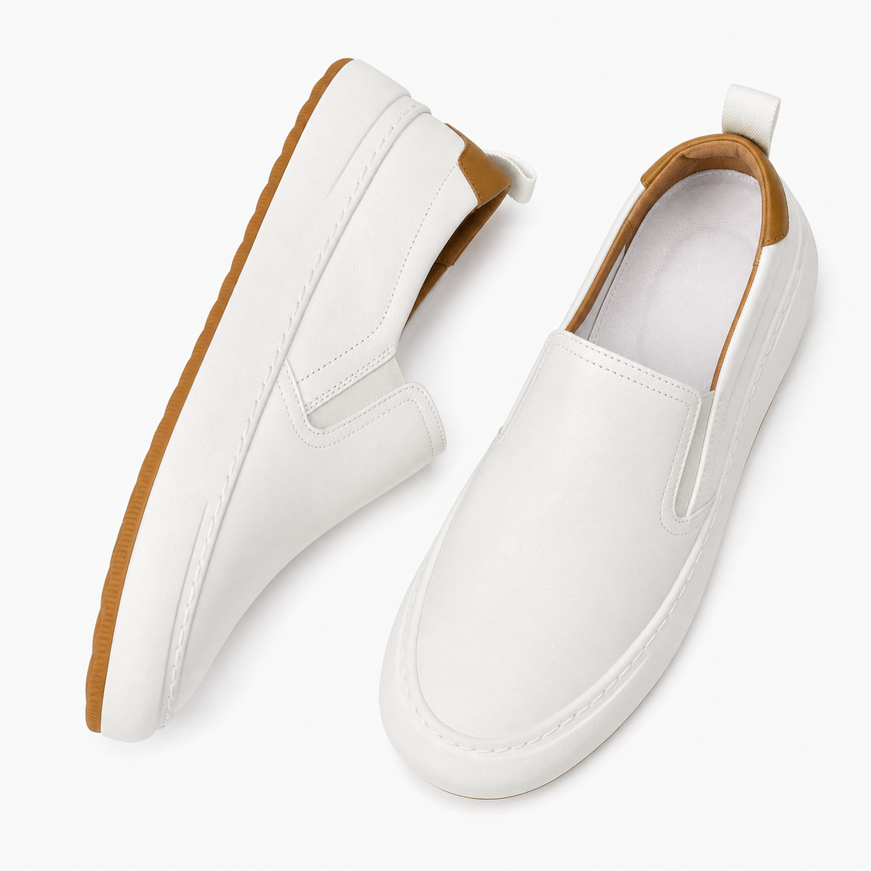 Mens Genuine Leather Slip-on | side angle