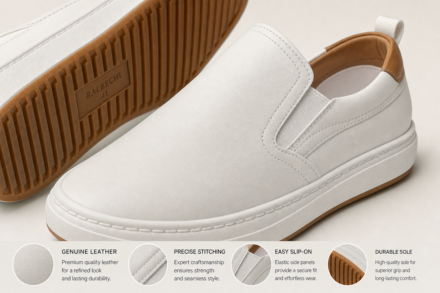 mens genuine leather slip on loafers 7
