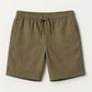 Side angle of the men's shorts showing the relaxed leg and soft elastic waist