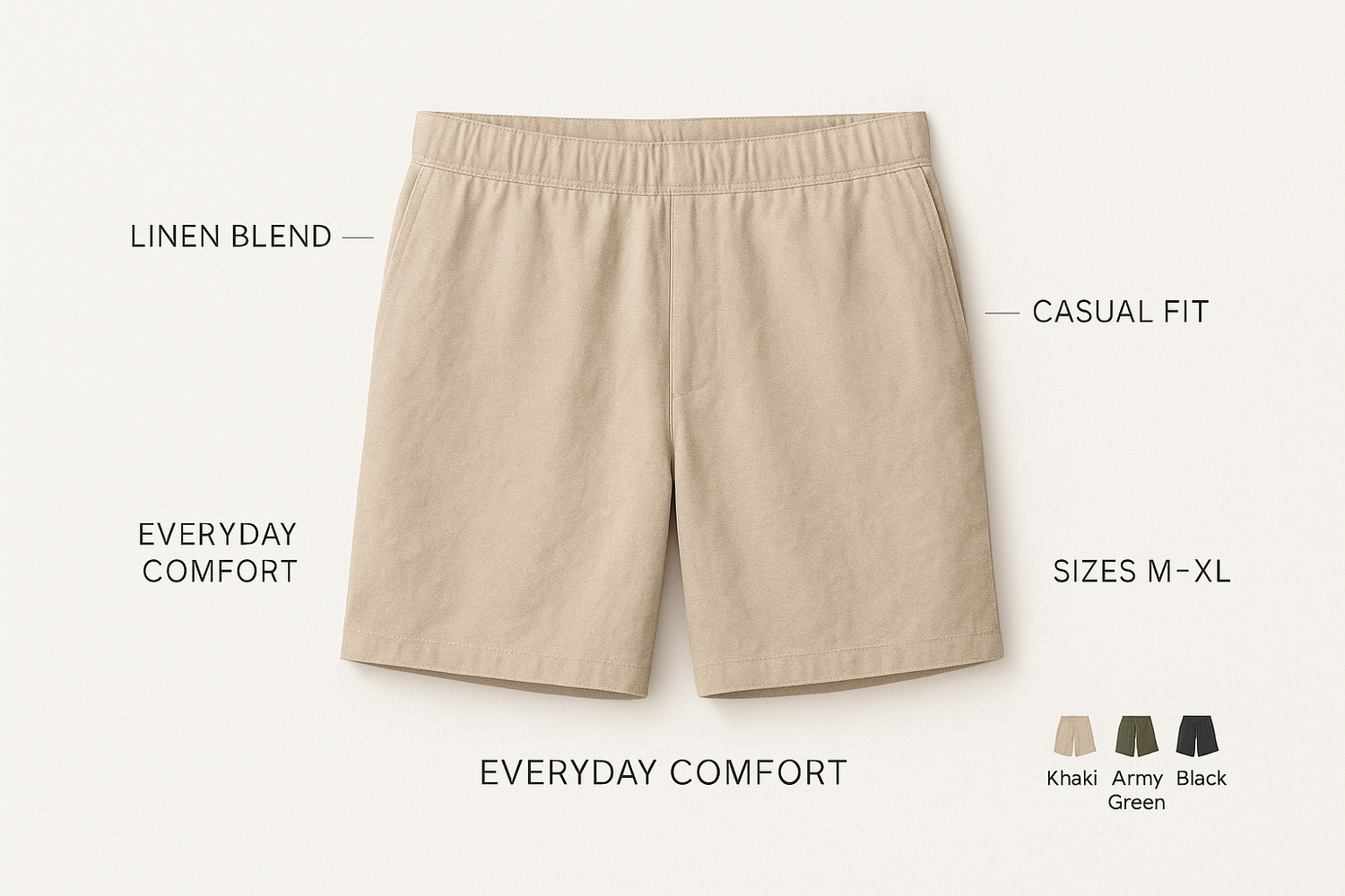 mens linen blend casual shorts for comfortable everyday wear casual styling and modern daily outfits 5