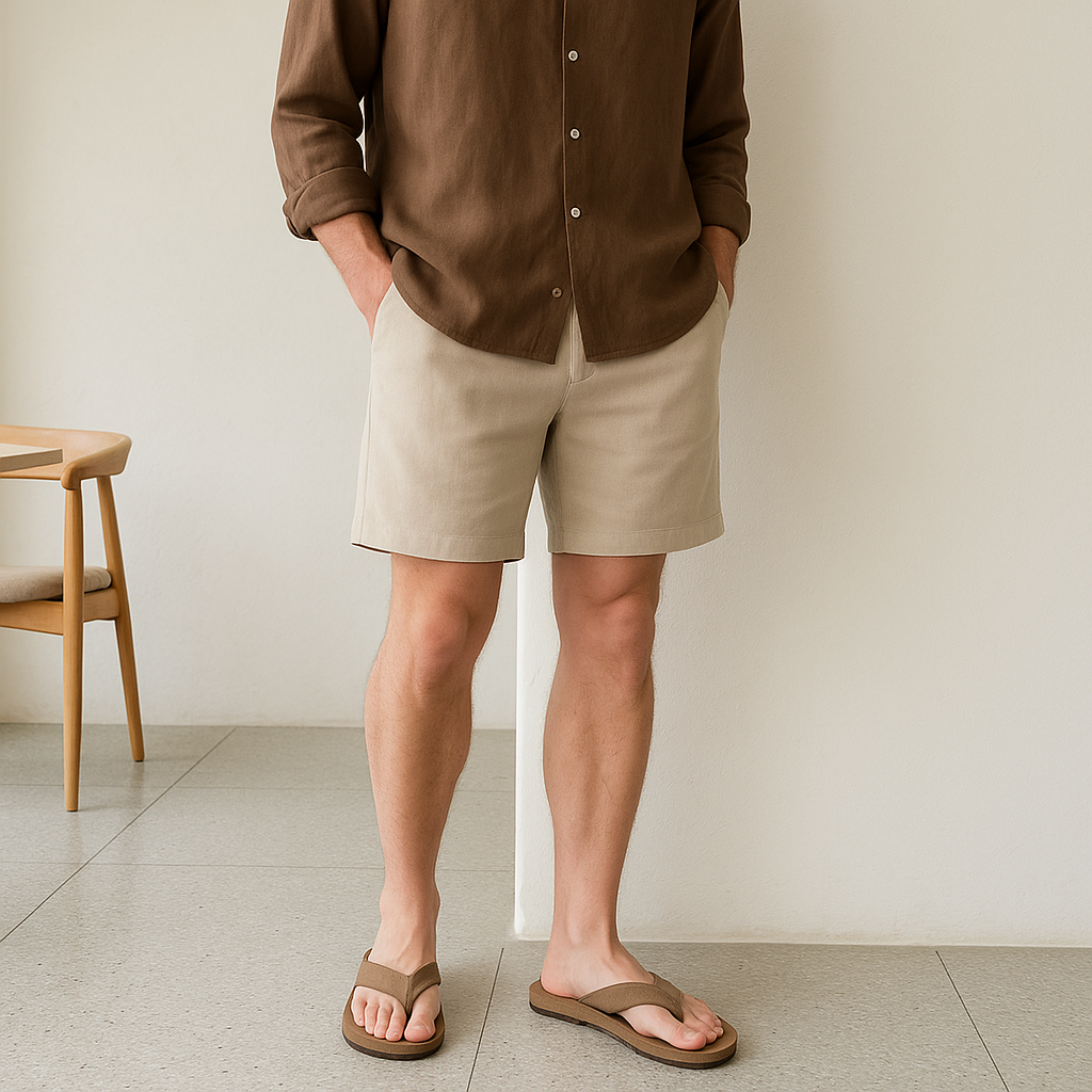 mens linen blend casual shorts for comfortable everyday wear casual styling and modern daily outfits 9