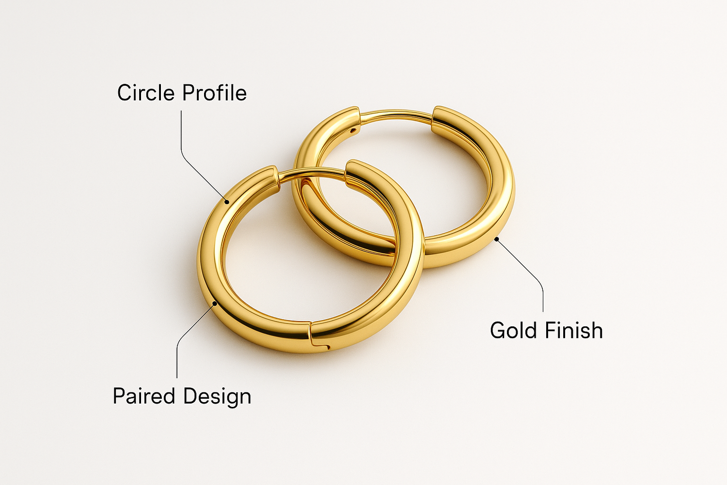 minimalist 18k gold circle earrings everyday product for busy day simple errand everyday routine with practical value cl 6