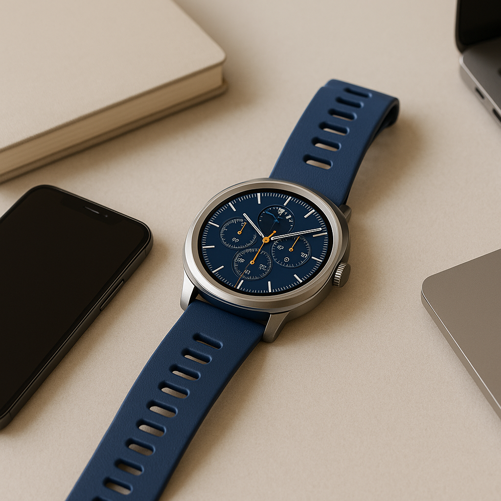 multifunction bluetooth smart watch with perforated silicone strap round digital dial four color options 9
