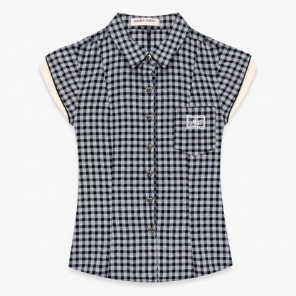 Retro Plaid Cotton Shirt | front view product hero shot