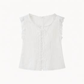 Romantic Lace Trim Flutter