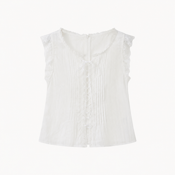 Romantic Lace Trim Flutter