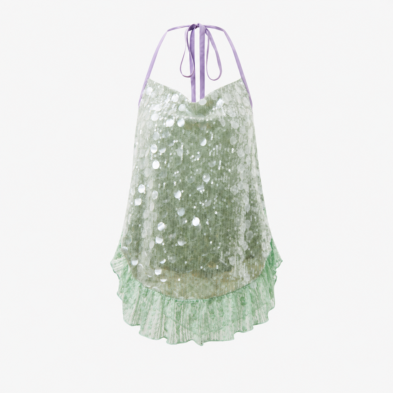 Sequin dress arriving in a soft garment bag with padded hanger