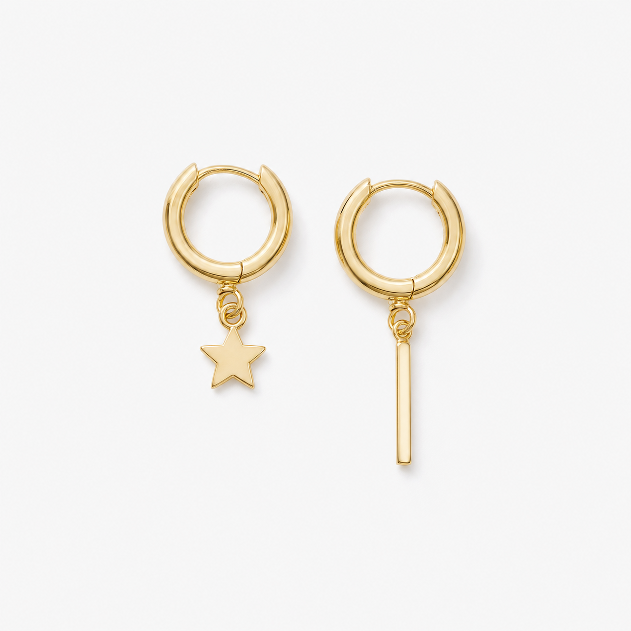 Close up of the screw on ear clip backing on the non pierced version