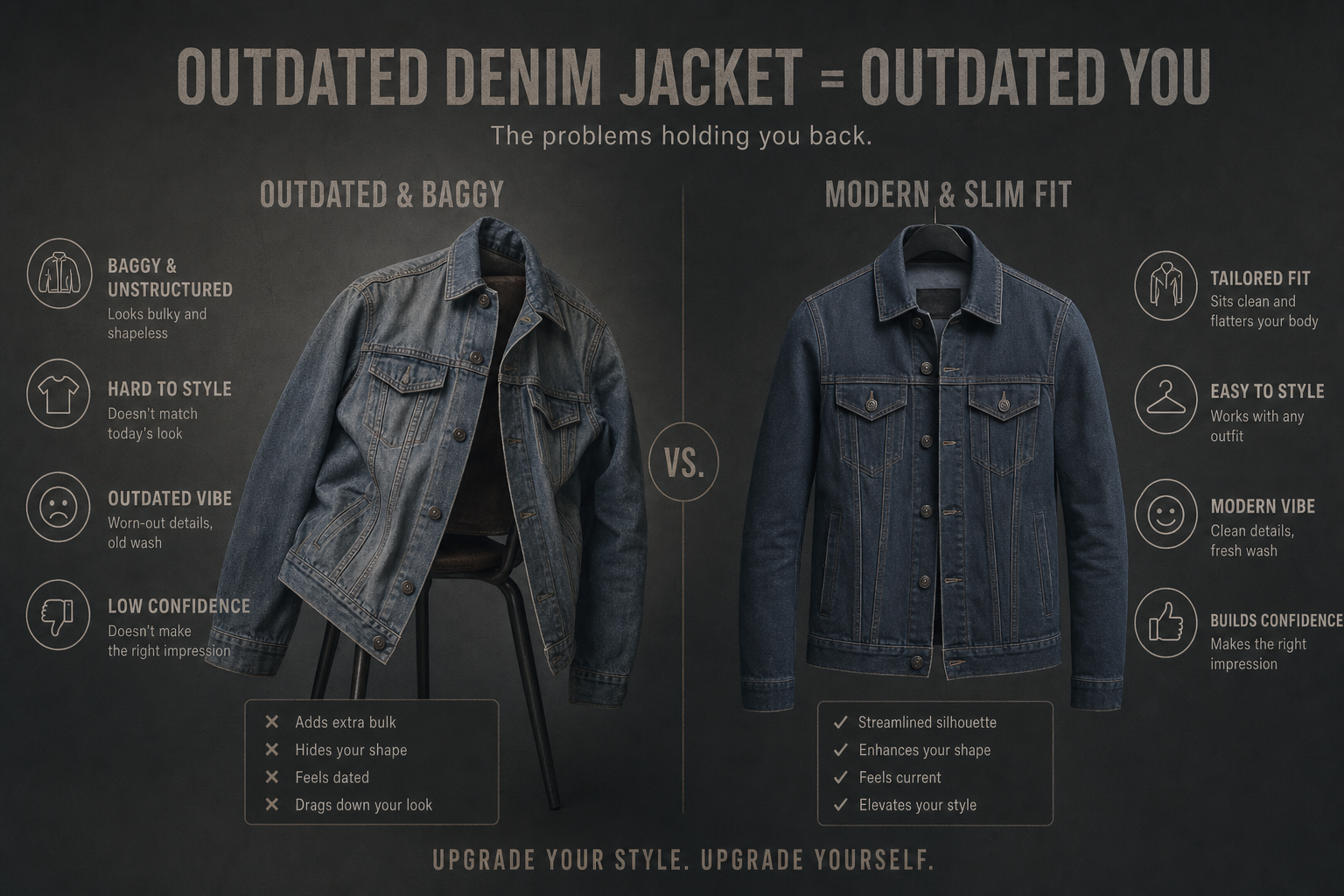 slim fit denim jacket for men for comfortable everyday wear casual styling and modern daily outfits 8