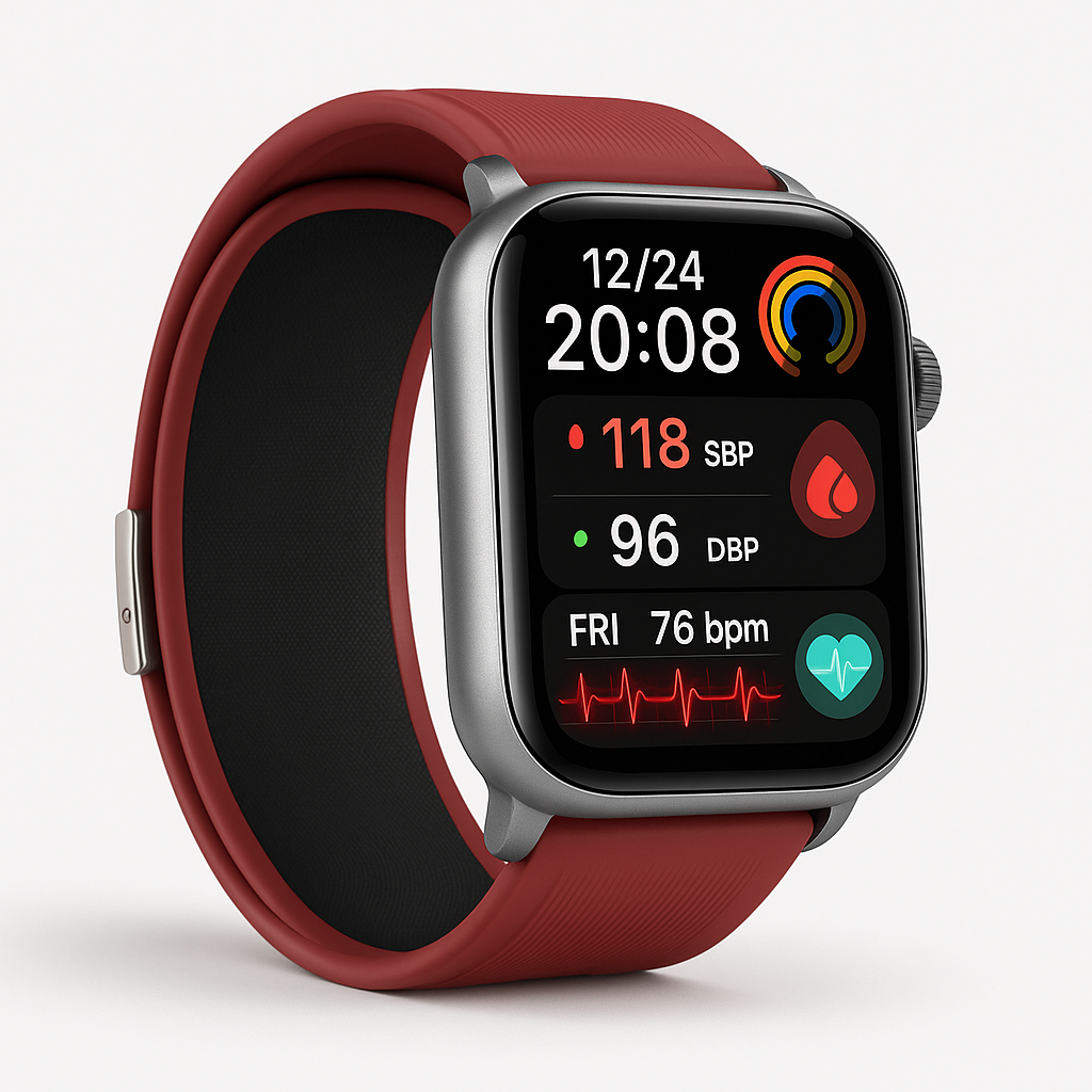 Back sensor array showing ECG and heart rate pads