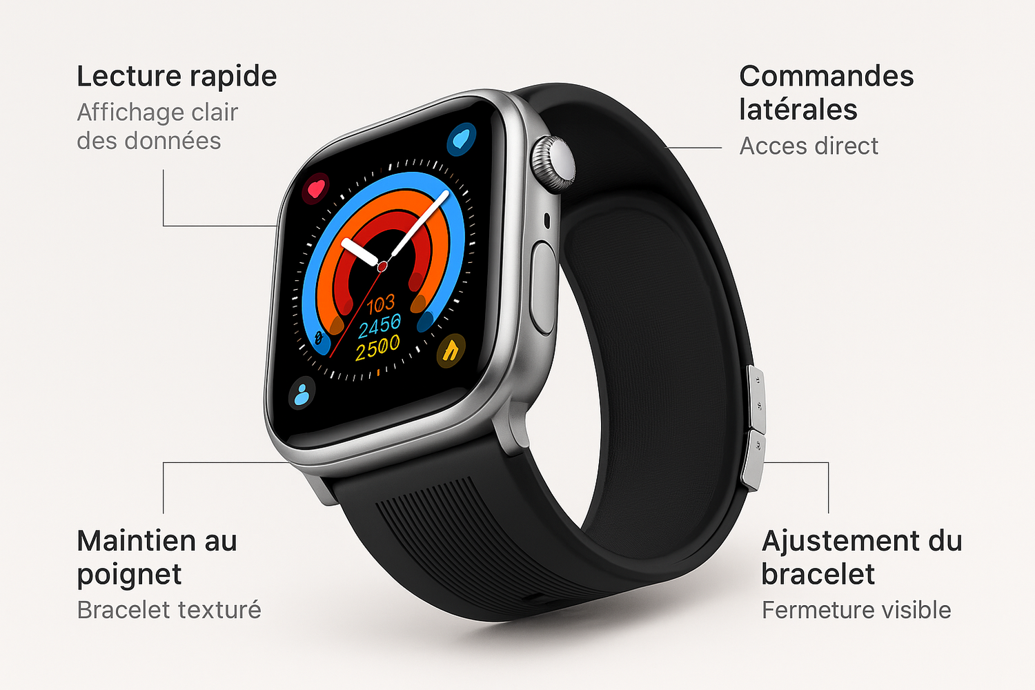 smart health watch with blood pressure ecg monitoring 6