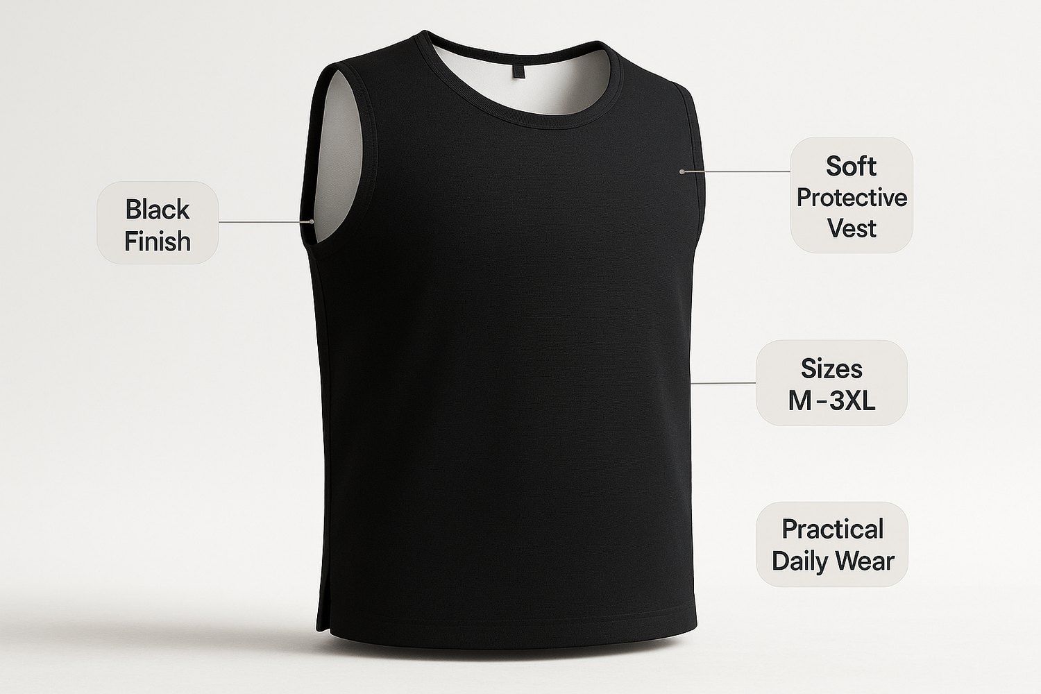 soft protective anti stab vest for practical everyday use simple styling and daily convenience 5