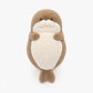 Close-up of the seal plush face and stitched detail on soft plush fabric
