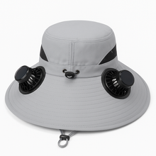 Solar-USB-Ventilatorhut mit Dual-Ventilator