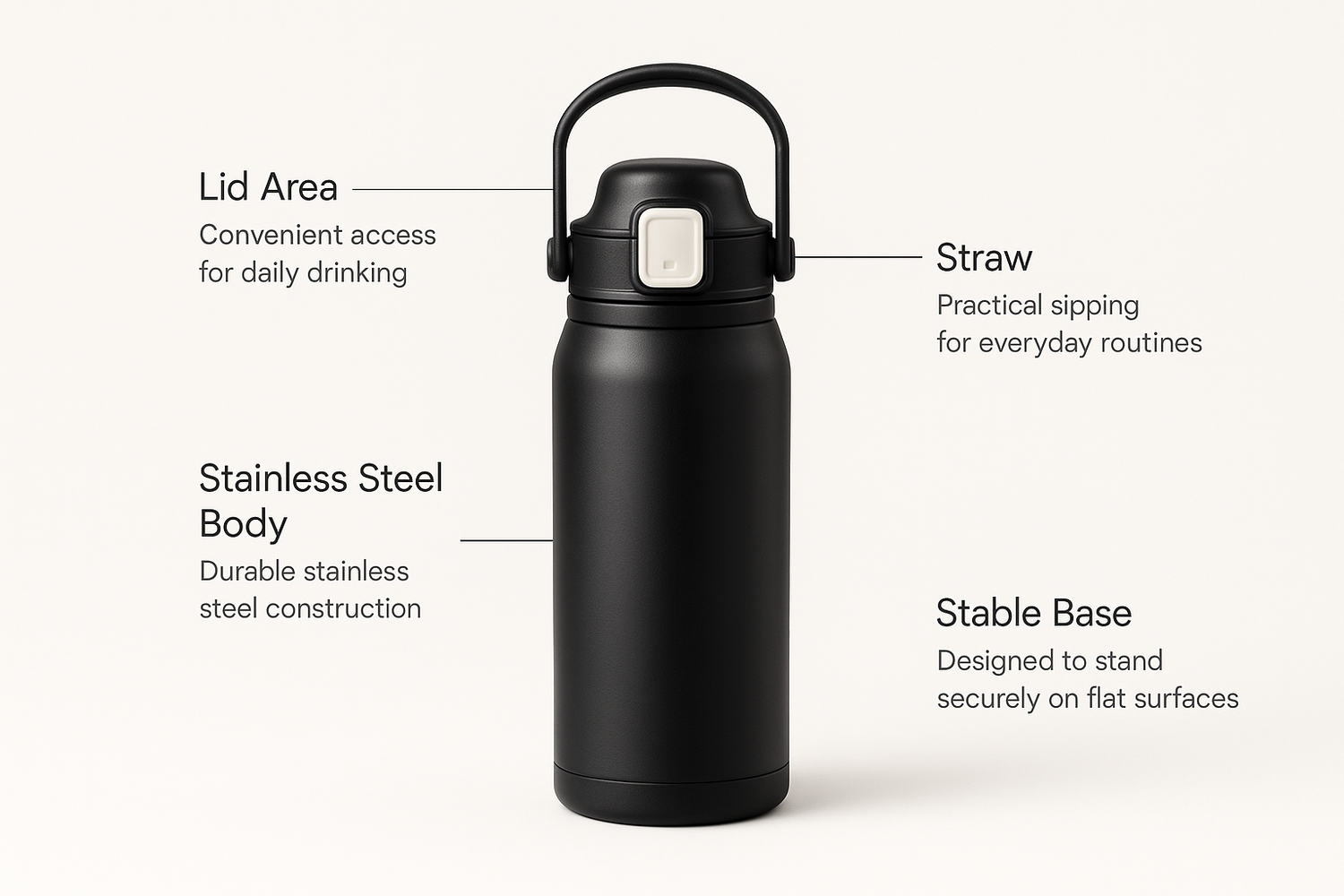 stainless steel double drink thermos cup with straw everyday product for busy day simple errand everyday routine with pr 6
