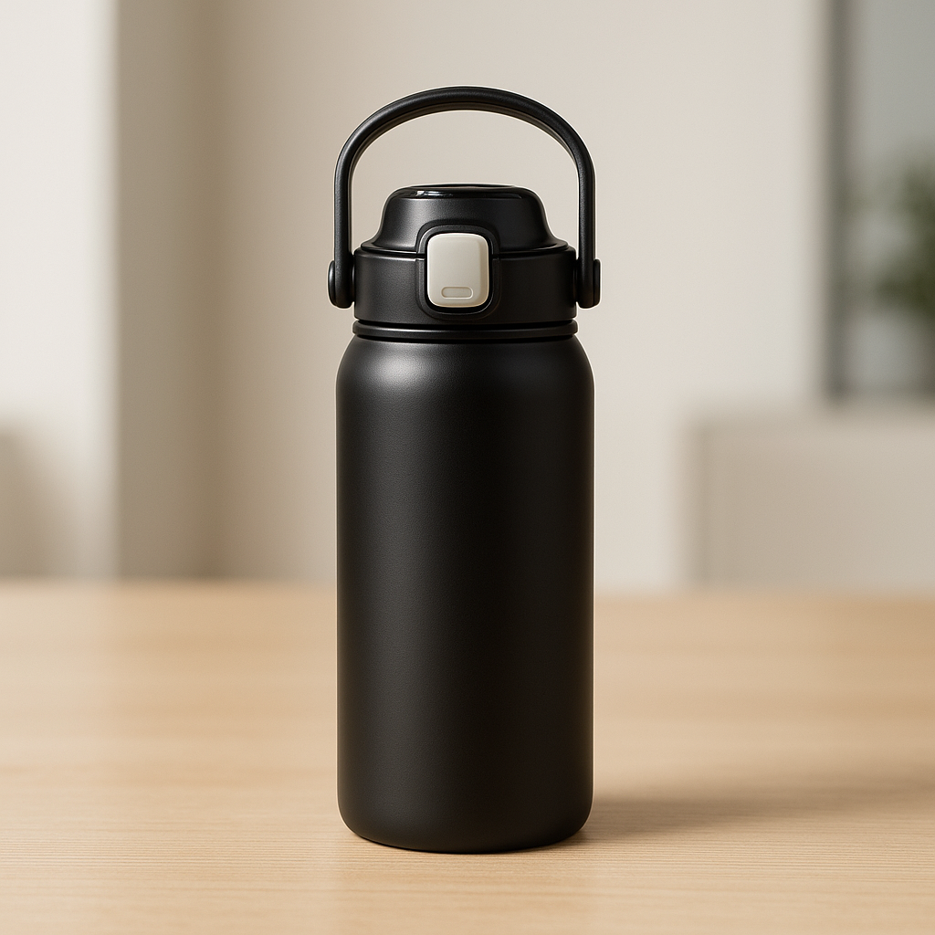 stainless steel double drink thermos cup with straw everyday product for busy day simple errand everyday routine with pr 9