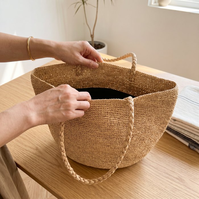 Open the woven top