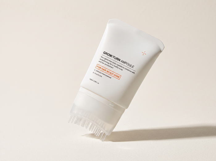 Tip the tube to the scalp