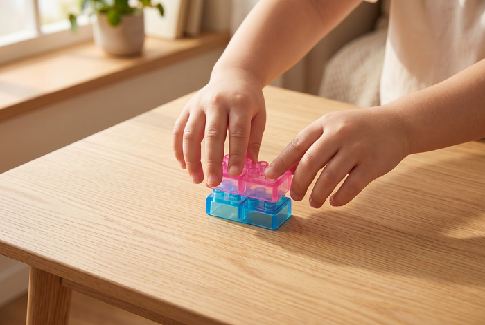 Snap the blocks together
