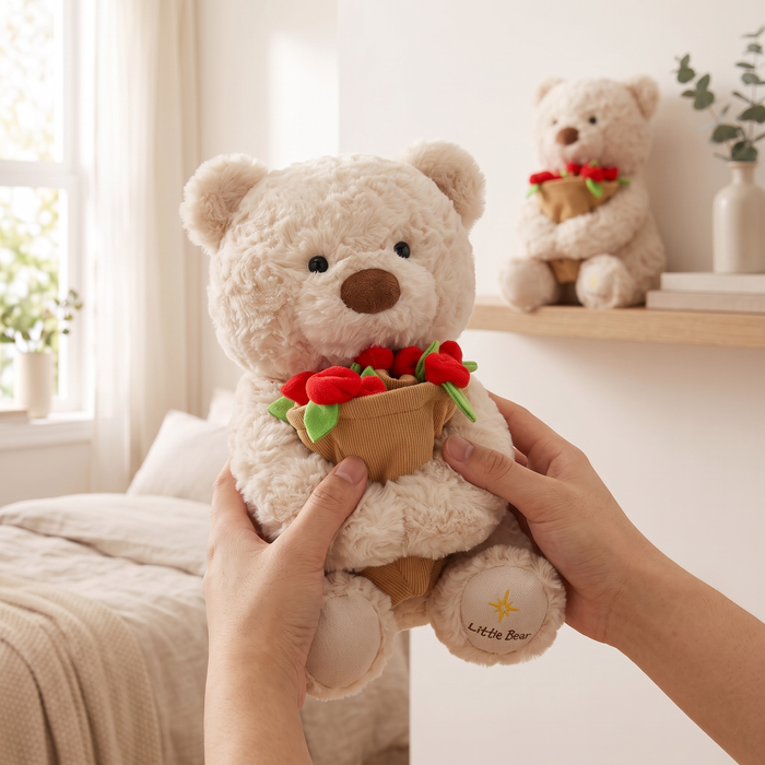 Cradle the rose bouquet