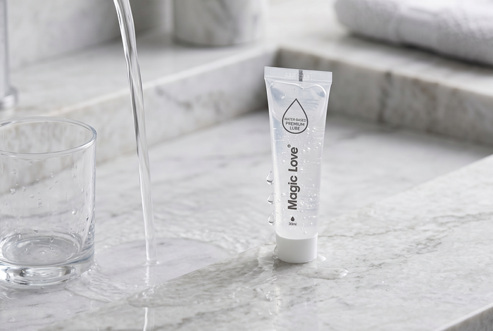 Rinse clean with water