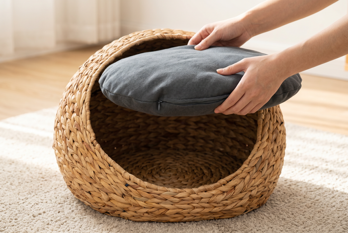 Lift and wash the cushion