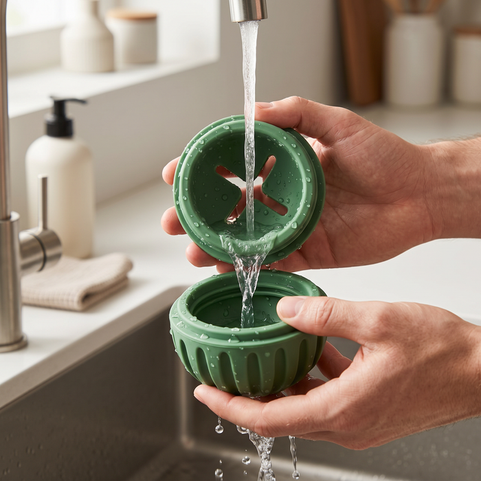 Twist open and rinse