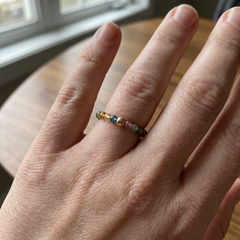 adjustable-rainbow-tourmaline-elastic-ring customer review photo 1