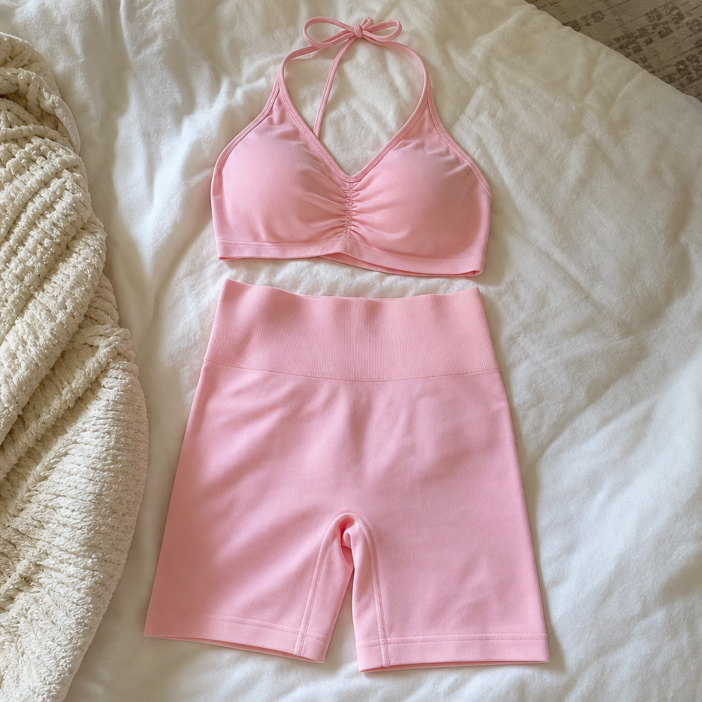 womens-high-waisted-yoga-sports-bra-and-shorts customer review photo 1