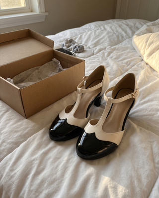 womens-t-strap-patent-leather-sandals customer review photo 1