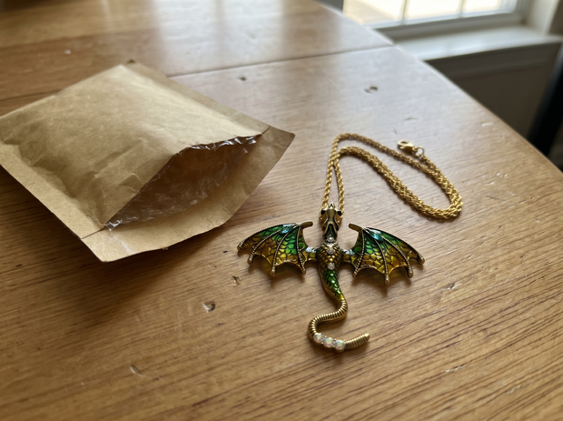retro-dragon-pendant-necklace-everyday-essential customer review photo 1