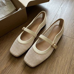breathable-mesh-ballet-flat-sandals-with-buckle customer review photo 1