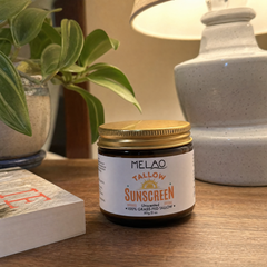 Melao Tallow Sunscreen customer review photo, on the nightstand