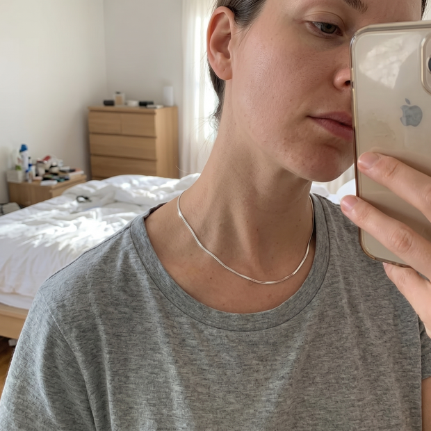square-snake-bone-chain-necklace customer review photo 2