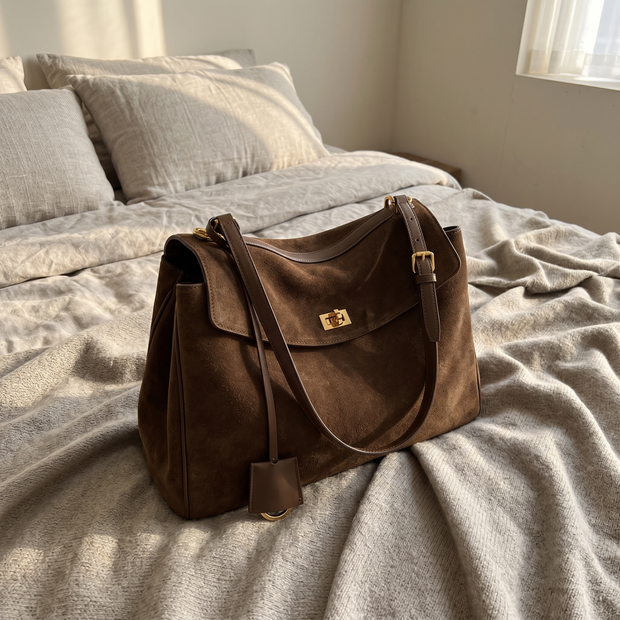 genuine-leather-frosted-suede-tote-bag customer review photo 2