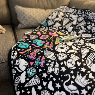 creative-childrens-hand-painted-coloring-blanket-with-watercolor-pens customer review photo 2