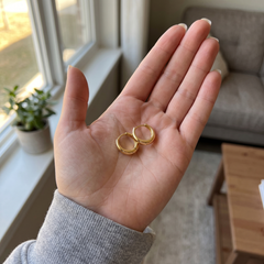 18k-gold-plain-hoops-women customer review photo 3