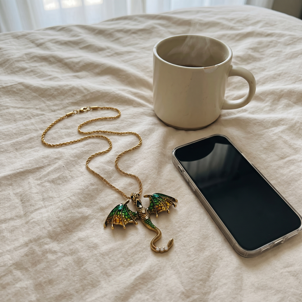 retro-dragon-pendant-necklace-everyday-essential customer review photo 3