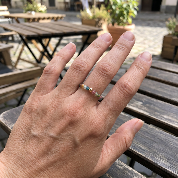 adjustable-rainbow-tourmaline-elastic-ring customer review photo 3