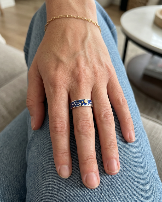 adjustable-van-gogh-starry-night-ring customer review photo 4