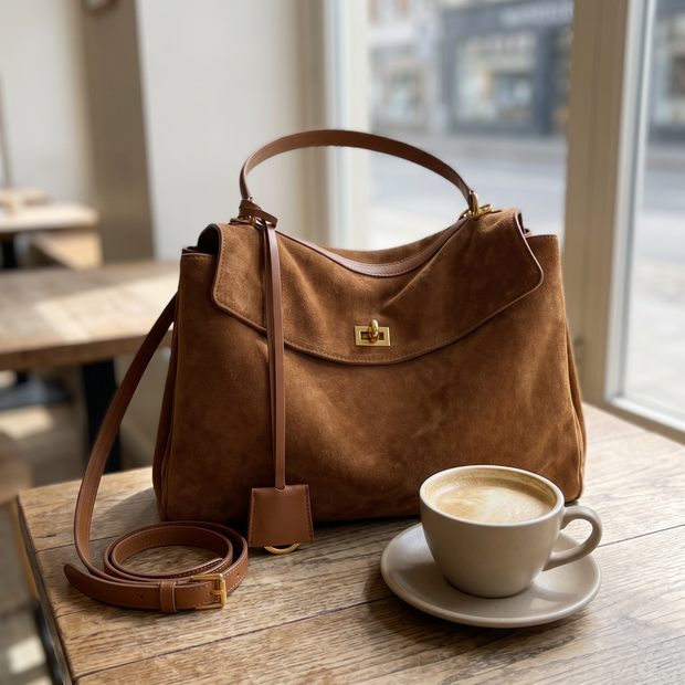 genuine-leather-frosted-suede-tote-bag customer review photo 4