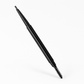 Double-ended eyebrow pencil front view showing micro tip and spoolie ends