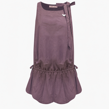 Retro Lace Up Floral Hem Cami Dress